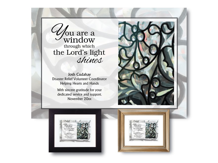 Personalized Service Appreciation Plaque - You Are a Window