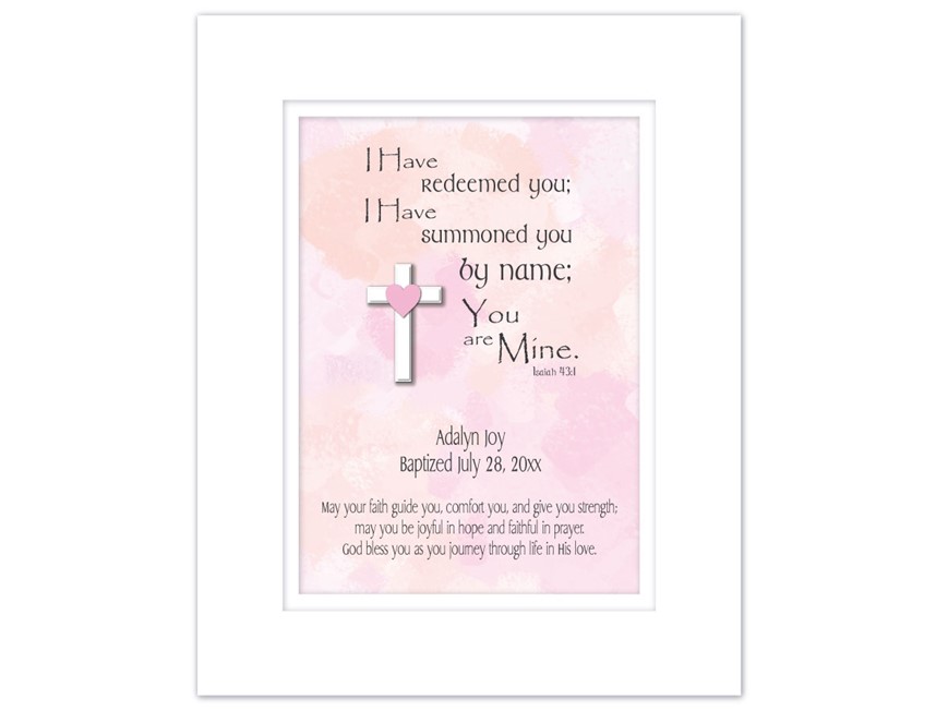 I Have Redeemed You - Personalized Baptism Gift