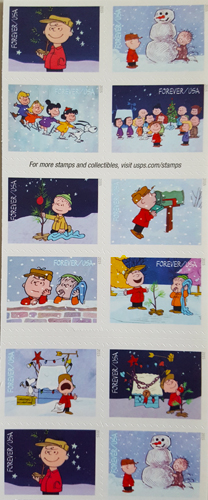 Charlie Brown Christmas stamps