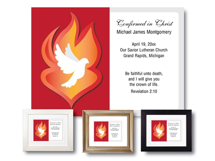 Personalized Confirmation Keepsake includes confirmation verse