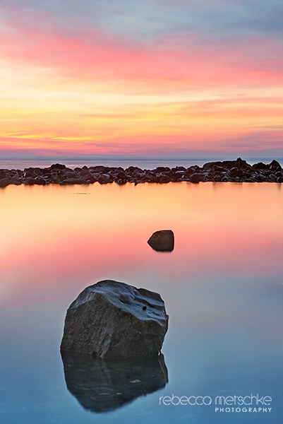 Daybreak along the New Hampshire coast