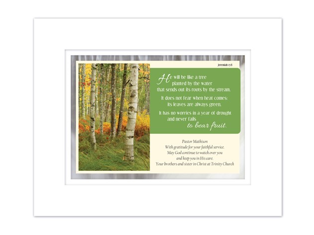Like a Tree - Personalized Clergy Appreciation Plaque from The Christian Gift