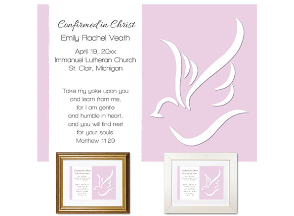 Personalized Confirmation Gift hand finished by The Christian Gift