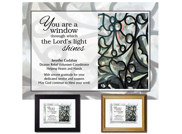 You Are a Window - Personalized Service Appreciation Plaque