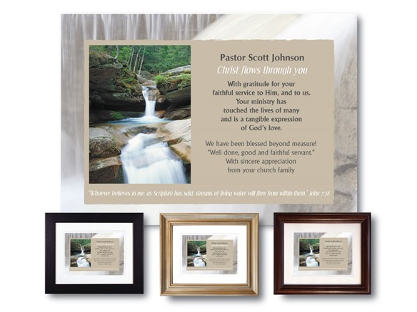 Personalized Clergy Appreciation Plaque - Christ Flows Through You