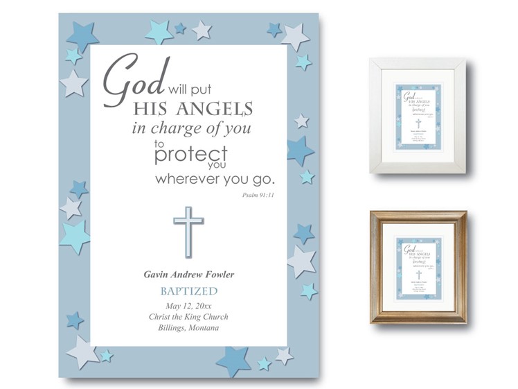 Angels in Charge - Personalized Baptism Gift for Child